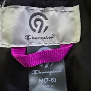 Champion Black Jacket with Bright Pink Loop